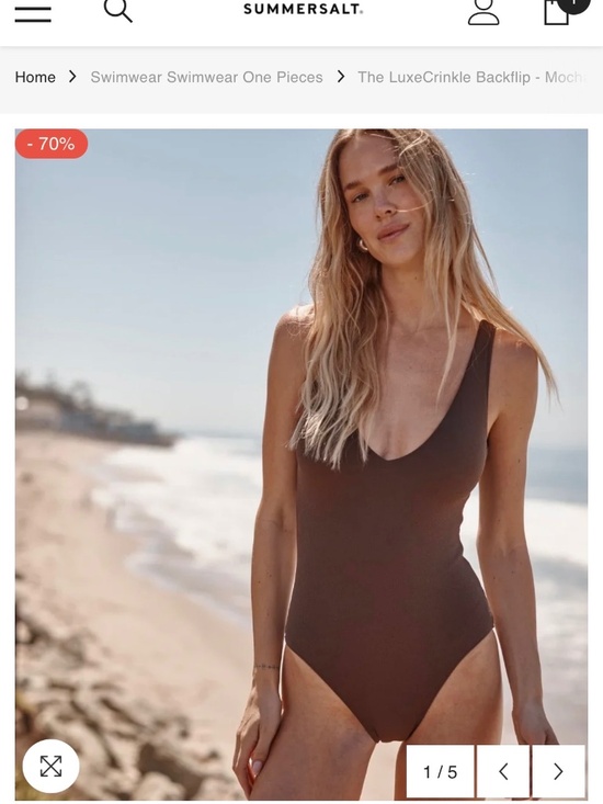 summersalt Other - Summersalt LuxeCrinkle Backflip Swimsuit - Mocha